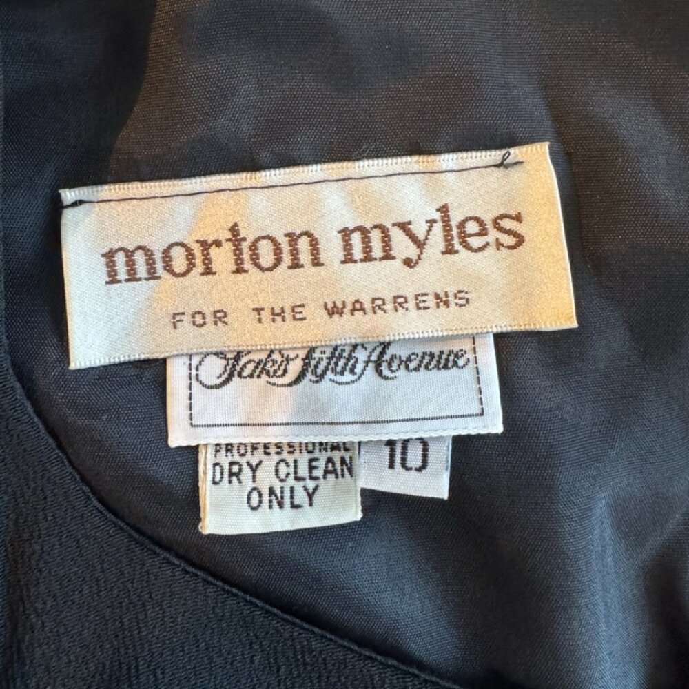 Vintage Morton Myles black mid dress - Picture 4 of 4